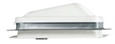 Roof Vent; Manual Opening, W/Screen, White
