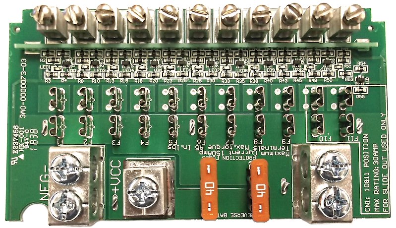 Fuse Block, 12 Volt DC, With 11 Position Circuit