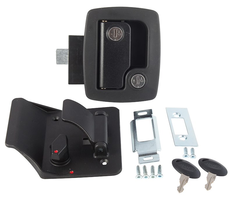 Entry Door Lock 2-3/4 X 3-3/4 Cut Out, Keyed Entry, Black