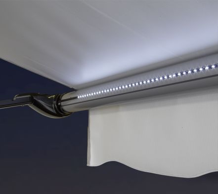 Awning Light, LED Light Strip, 16 Foot Length With 26 Inch Lead, White, 60 Lights Per Meter