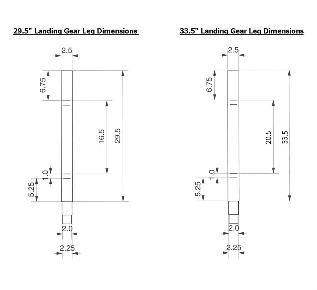 Trailer Landing Gear Leg; Replacement 29-1/2 Inch Follow Leg For Landing Gear