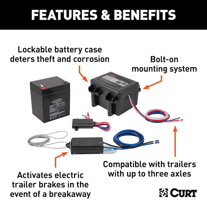 Trailer Breakaway System Kit, Soft-Trac 1