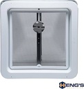 Roof Vent, Manual Opening, For 14 Inch x 14 Inch, With Screen, Smoke Lid, White Interior Ceiling Trim