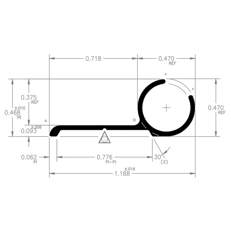 Awning Rail, 16' Length, Polar White