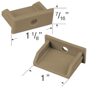 PLEATED BLIND END CAP 1", TAUPE