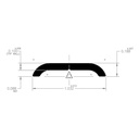 Aluminum Non-Insert Flat Trim Molding, 8' White