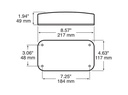 Trailer Light, Stop/ Turn/ Tail Light, Incandescent Bulb, Rectangular Round Corner, Red; 8-9/16" Length x 4-5/8" Width, Non-Submersible