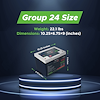LiFePO4 Battery, Essential Series, Group 24, 105Ah, 12.8 Volt, M8 Threaded Stud Top Terminal, Lithium Iron Phosphate