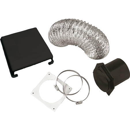 Deluxe Dryer Vent Kit, Black