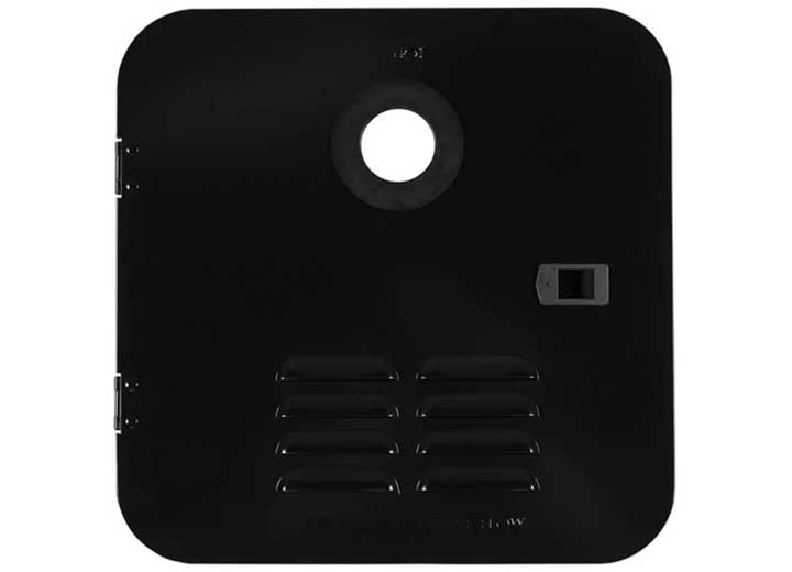 Water Heater Access Door, Girard ®, Replacement For Suburban 6 Gallon Water Heater, Latch Closing, Black