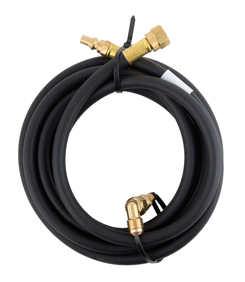 Barbeque Grill Propane Supply Converter, Allows Use Of A Coleman Road Trip Grill To Connect To Low Pressure System, 12' Hose W/ 3/8" Male Flare x 1/8" Male Pipe Thread Elbow Adapter