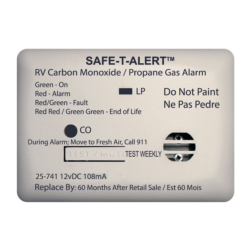 Dual CO & Propane Gas Alarm Surface Mount, White