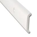 Aluminum Non-Insert Flat Trim Molding, 8' White