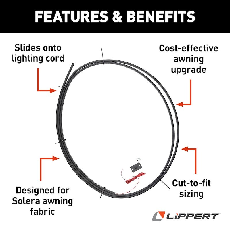 Solera®, LED Awning Kit W/Switch, Cut-To-Fit, 15'