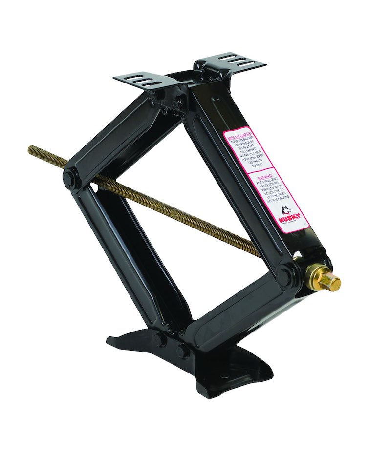 Leveling Jack, 5000LB Capacity, 24 Inch Height, Powder Coated Black, Steel, Without Handle, Single