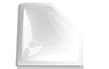 Skylight Neo Angle, 5 Inch High Bubble Type Dome, Mounts Inside RV, For 30" Length x 13" Width Opening, 32" Length x 14-1/2" Width Flange, White Polycarbonate