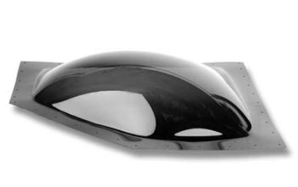 Skylight Neo Angle, 5 Inch High , For 24" Length x 12" Width Opening, 27" Length x 14-1/2" Width Flange, Smoke Black