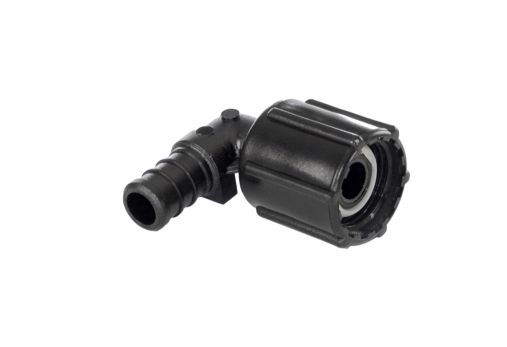 PEX Swivel Elbow 1/2" X 1/2"FPT, Black Plastic