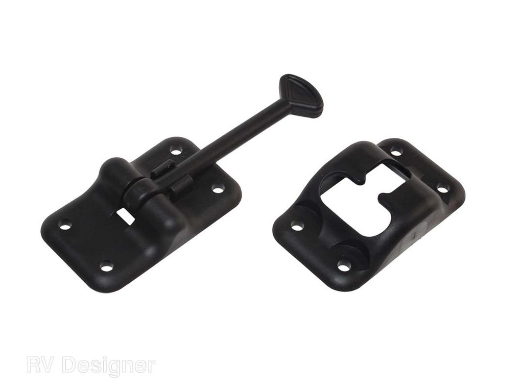 3-1/2" T-Style Door Holder Black