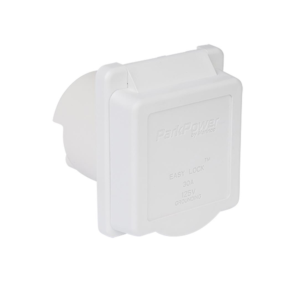 30A Power Inlet, White - ParkPower