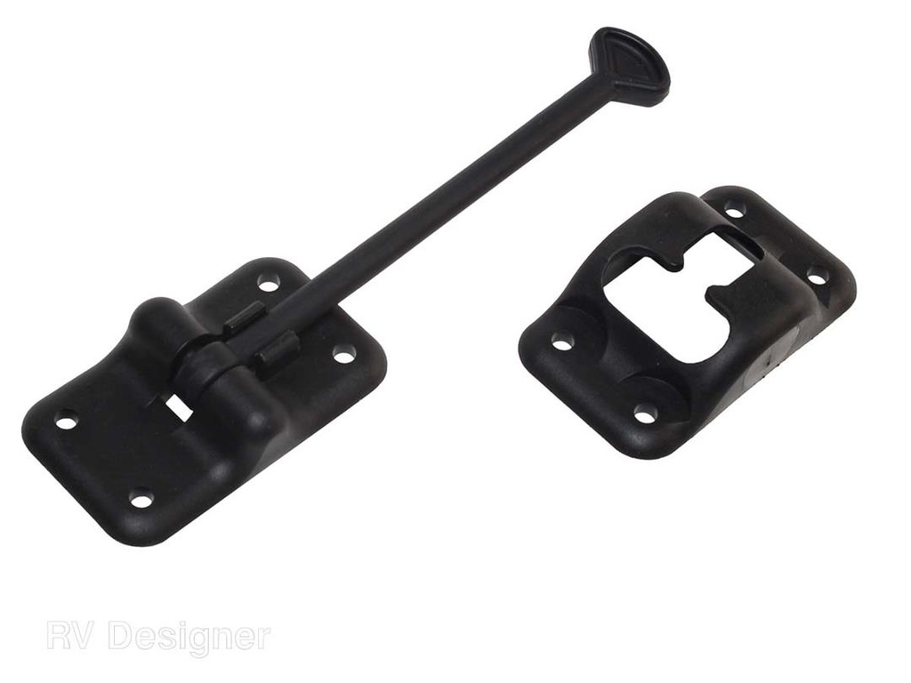 6" T-Style Door Holder Black