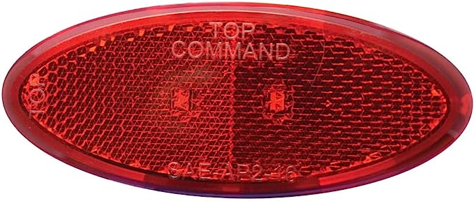 Command ® LED, Oval Clearance Light, 4" X 1.63", Red