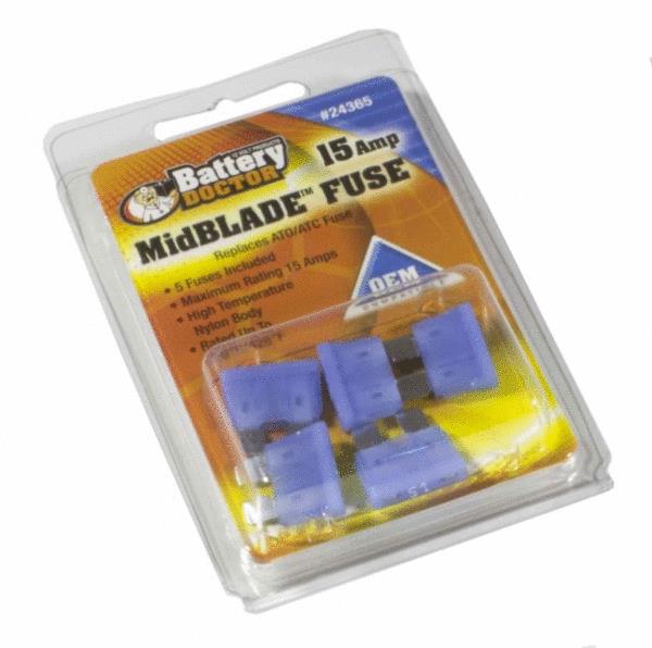 15 AMP, Blue Blade ATO/ATC Fuse, 5 Pack