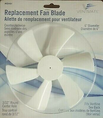 Exhaust Fan Blade for Ventline 3/32" Rounds Bore 6" Diameter