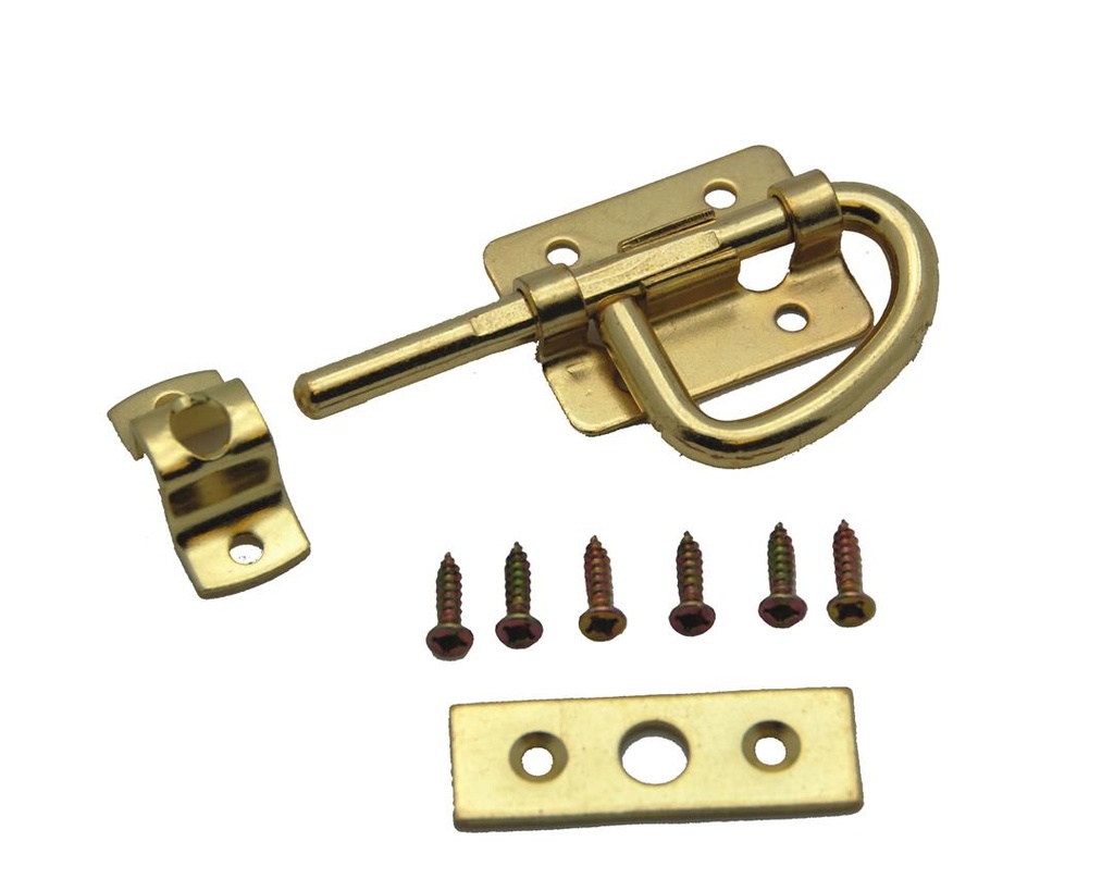 Bunk Latch, Flat Strike, Brass