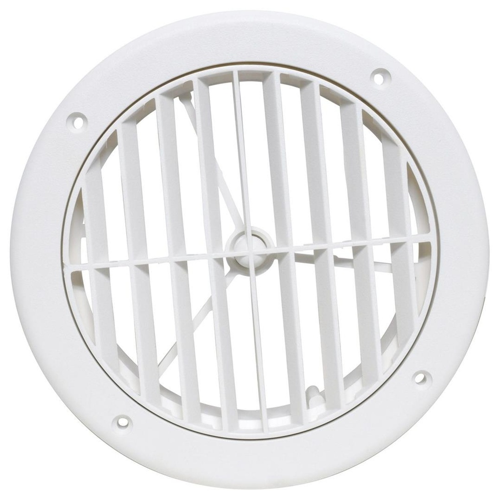 Heating & A/C Register, 5", White