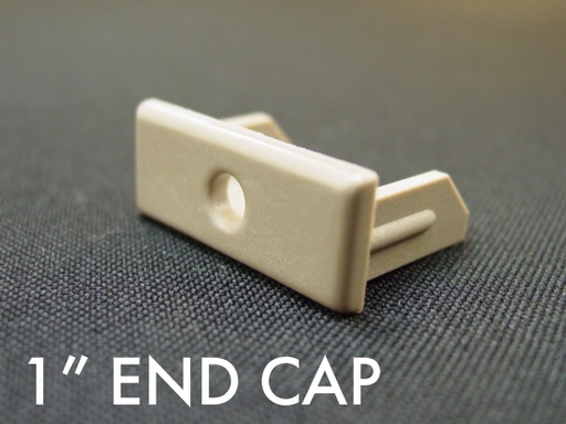 [908160] PLEATED BLIND END CAP 1", TAUPE