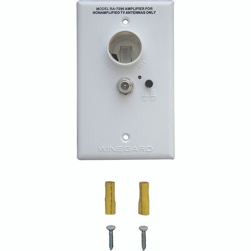 [RA-7296] TV Wall Plate Amplifier With +12VDC Receptacle
