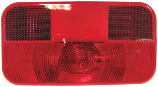 [V25921] Trailer Light, Stop/ Turn/ Tail Light, Incandescent Bulb, Rectangular Round Corner, Red; 8-9/16" Length x 4-5/8" Width, Non-Submersible