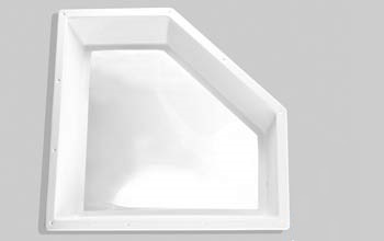 [NN2412D] Interior Skylight Neo Angle, 5 Inch High,  For 24 Inch Length x 12 Inch Width Opening; 26 Inch Length x 13-1/2 Inch Width Flange; White Frame And Clear Top
