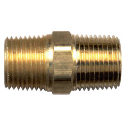 [AT-122D] 1/2" MPT X 1/2" MPT Nipple Brass