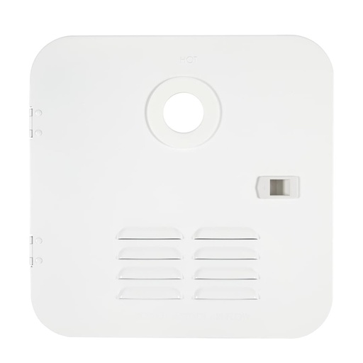[2022107535] Water Heater Access Door, Girard ®, Replacement For Suburban 6 Gallon Water Heater, Latch Closing, 15" x 15", White
