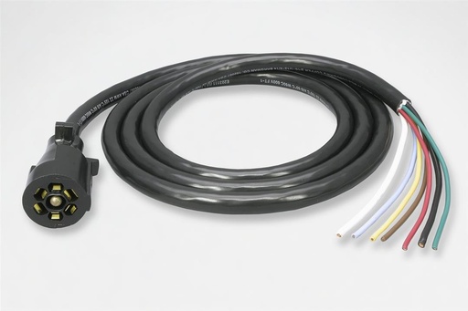 [KE-50-67-003] Molded 7-way Trailer side Cord 8'