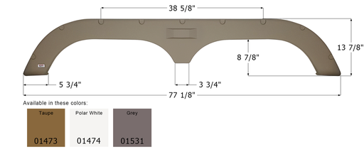 [IC-FS720-01531] Fender Skirt FS720-01531 Gray